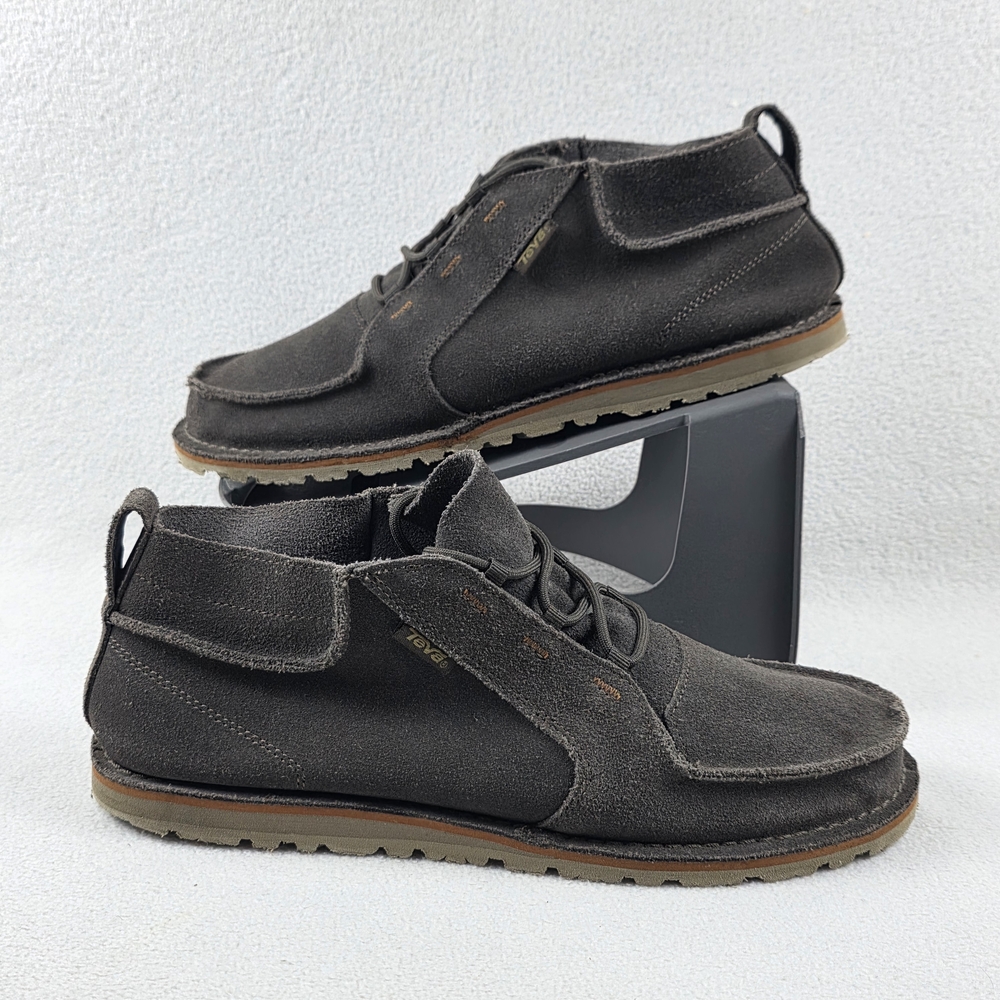 Teva Mush Atoll Chukka Boots Men's Size 11 Brown Suede Ankle Lace Up Casual Shoe
